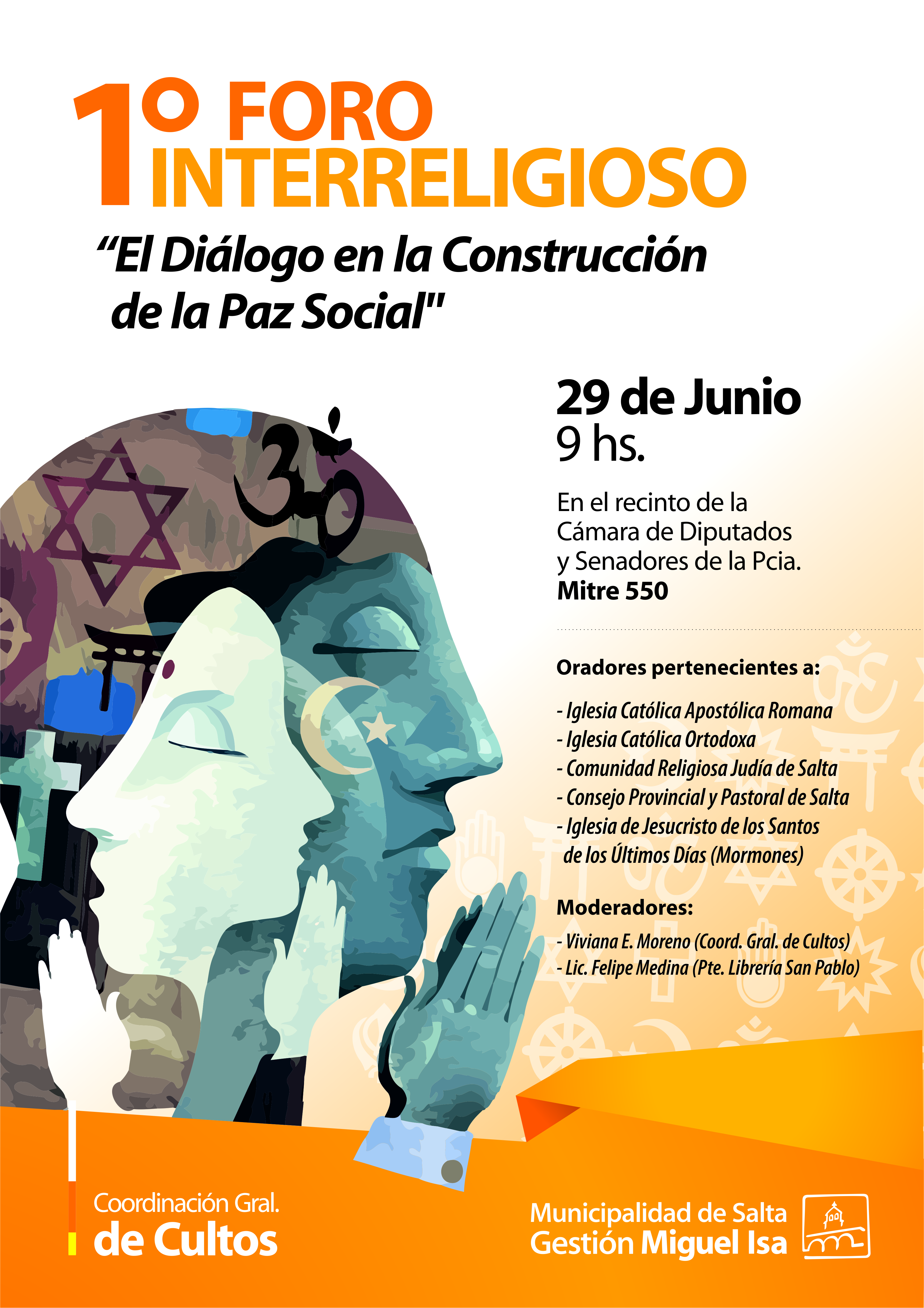 Se viene el 1º Foro Interreligioso de la ciudad