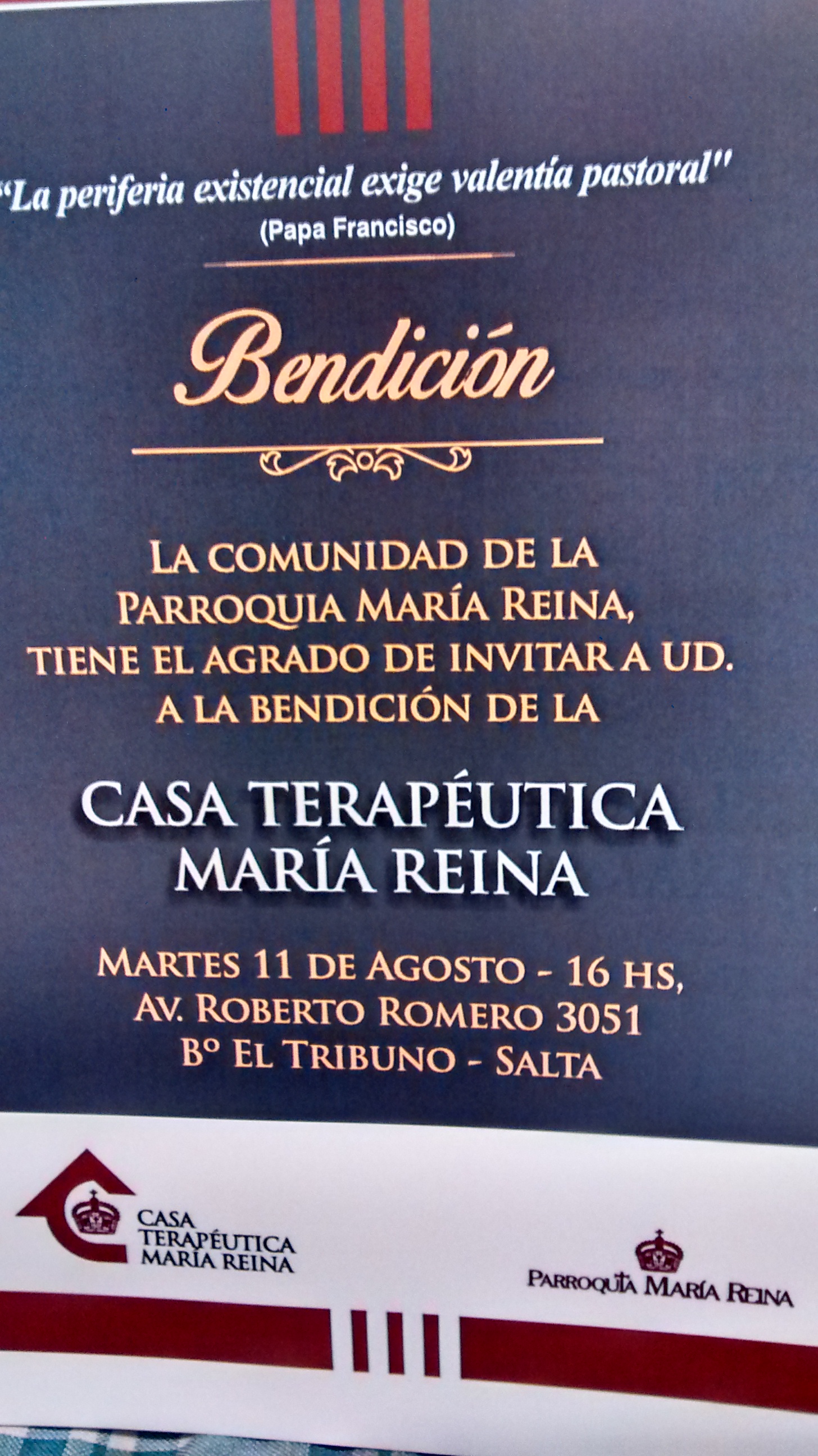 Bendición a la nueva Casa Terapéutica Maria Reina