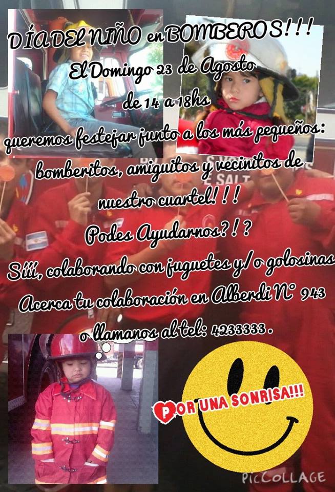 Bomberos Voluntarios festejarán el dia del niño