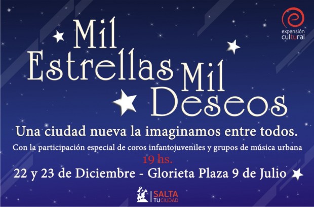 La glorieta de la plaza 9 de Julio se vestirá de estrellas de buenos deseos para el 2016