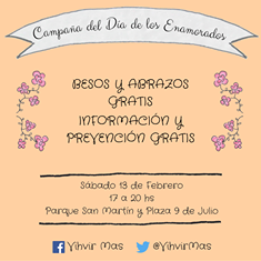 Campaña de besos y abrazos gratis por el día de los enamorados