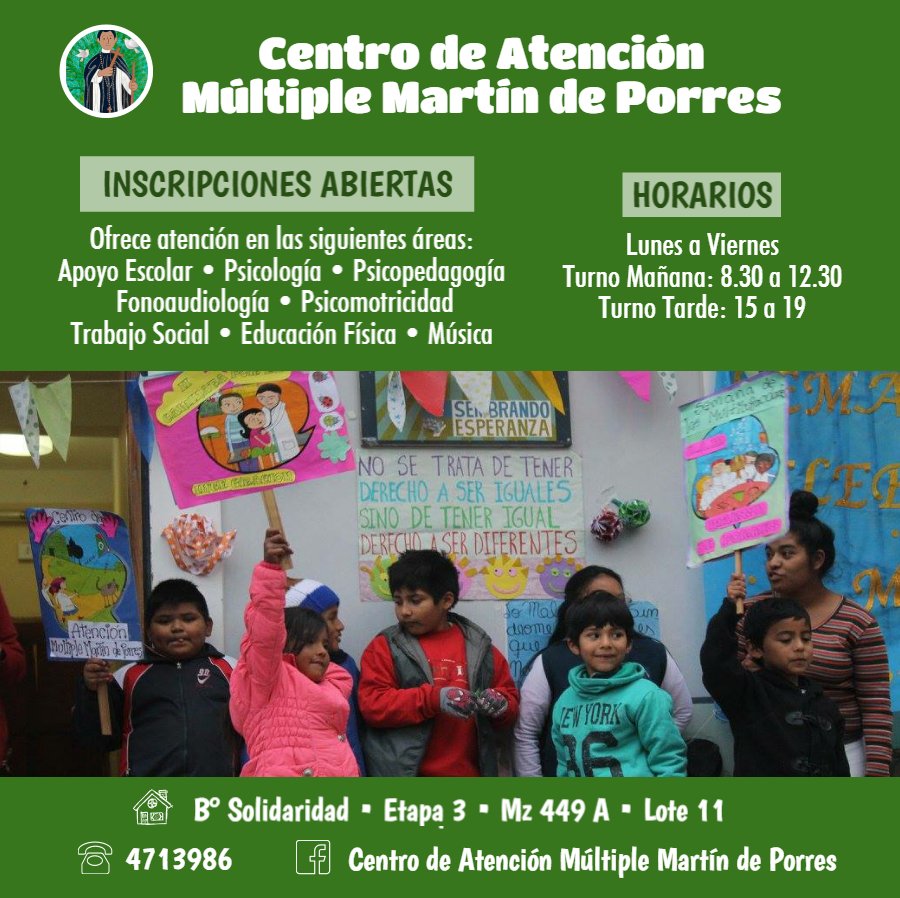 El Centro Martín de Porres inicia su calendario anual en barrio Solidaridad