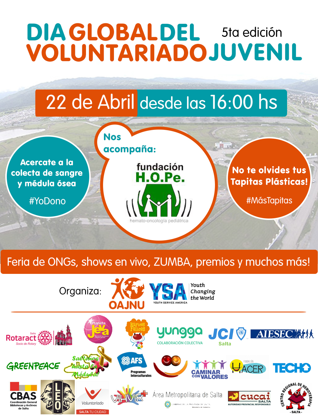 Fundación HOPe invita a juntarán tapitas en Parque del Bicentenario