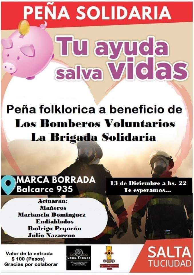 Bomberos Voluntarios “Brigada Solidaria” realizan una Peña Folclórica para recaudar fondos