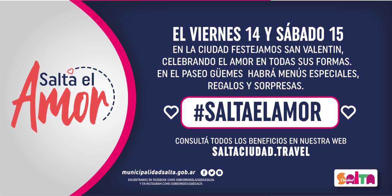 Salta el Amor, la propuesta de la Ciudad para los enamorados