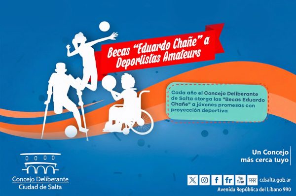 Este jueves se entregarán las becas “Eduardo Chañe” al Deportista Amateur 2026
