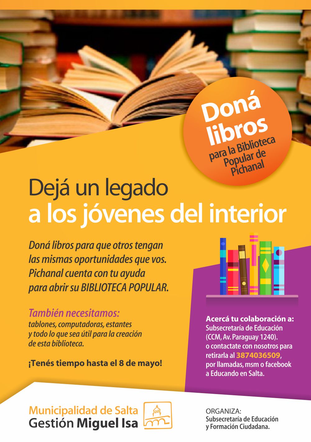 Campaña solidaria para la creación de una biblioteca en Pichanal