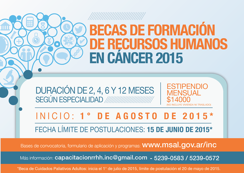 Becas de Formación de Recursos Humanos en Cáncer para 2015