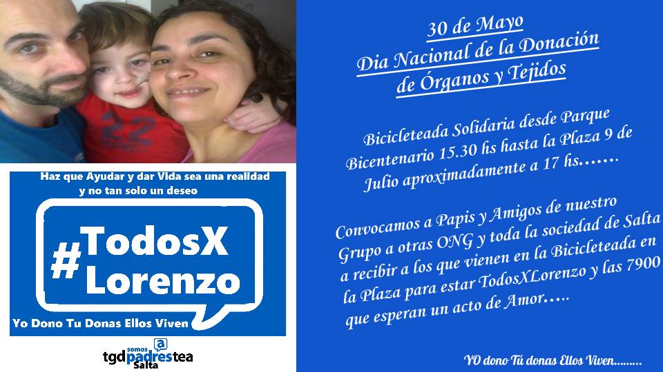Bicicleteada solidaria #TodosXLorenzo