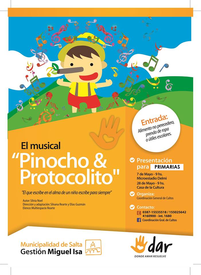 Las obras musicales de “Pinocho y Protocolito” salen a escena en el microestadio Delmi