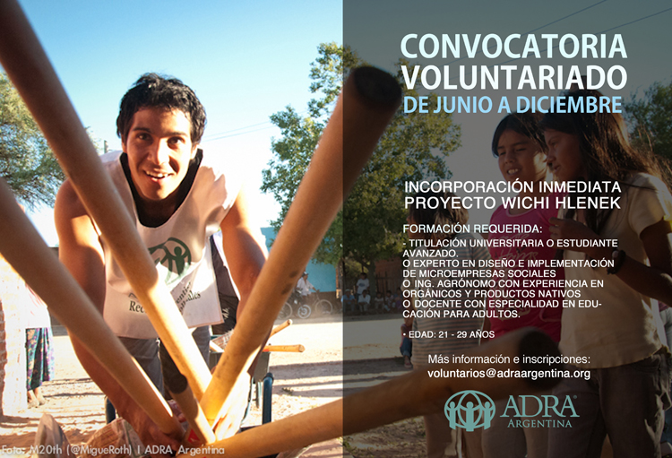 ADRA  Argentina convoca a jovenes voluntarios