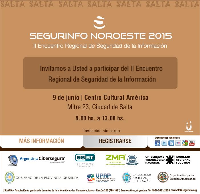 Se realizará el II Encuentro Regional de Seguridad de la Información