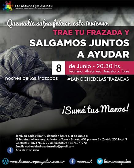 Los salteños viviremos la “La noche de las frazadas”