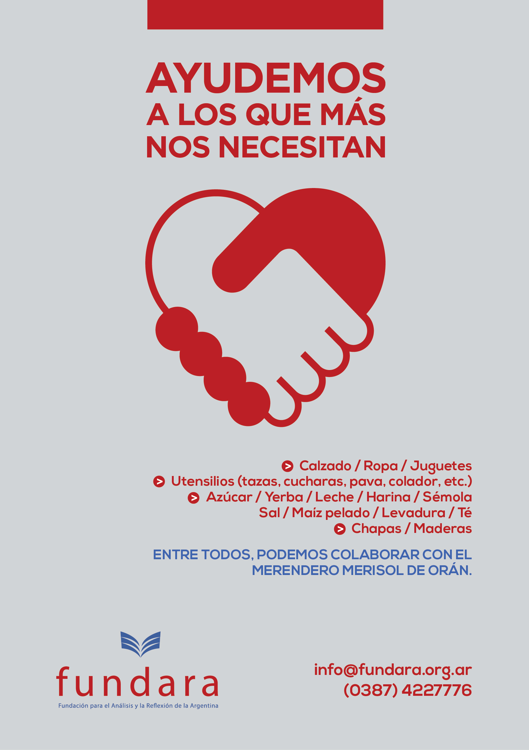 Orán nos necesita a todos!