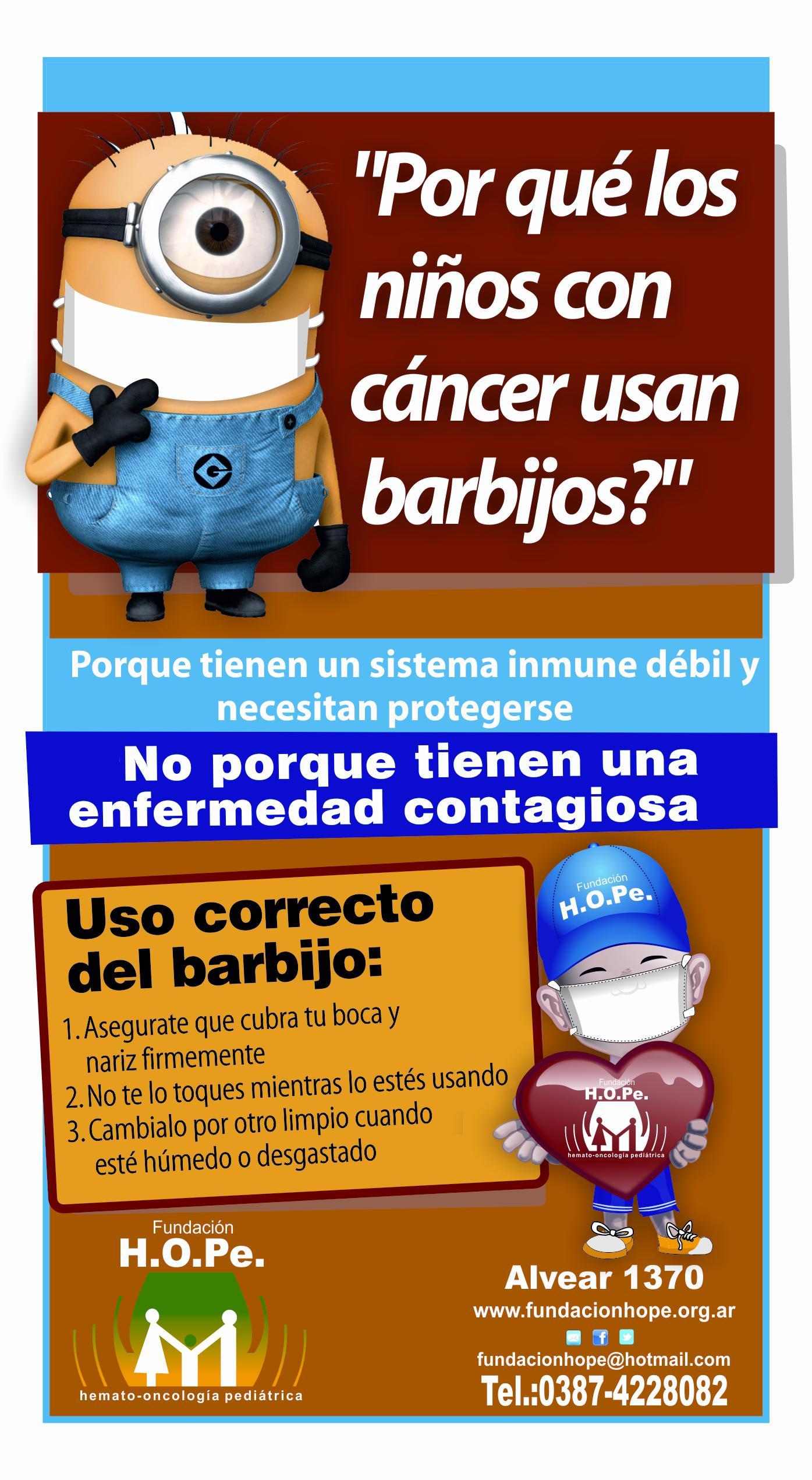 Fundación HOPe realiza la “Campaña del Barbijo”