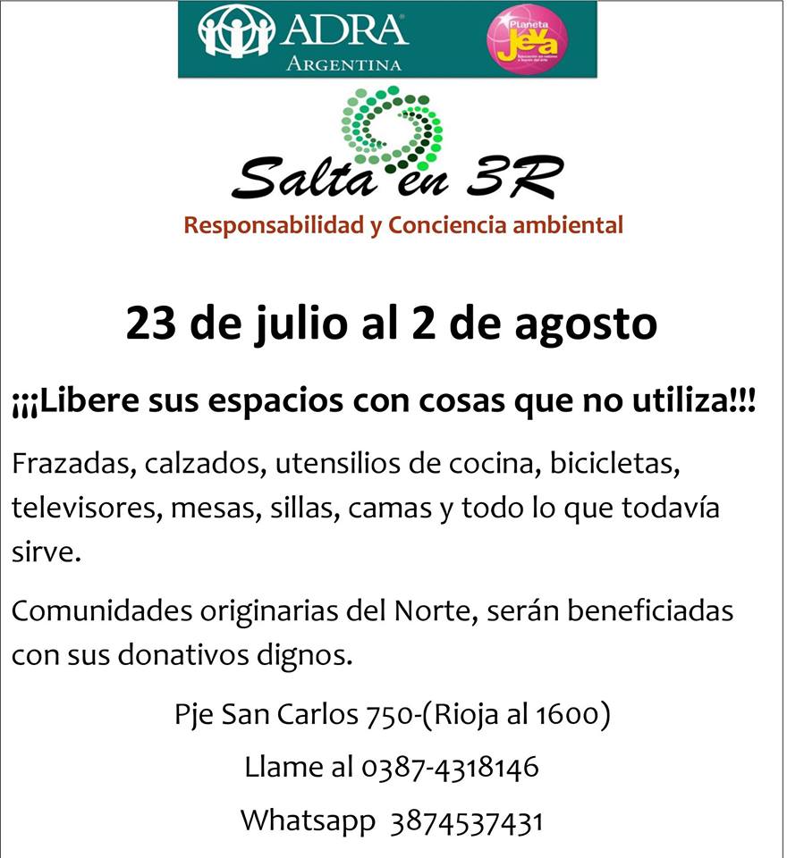 ADRA Argentina en campaña por Rivadavia Banda Norte