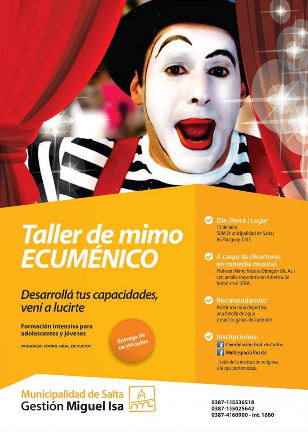 Taller Ecuménico de mimo gratuito