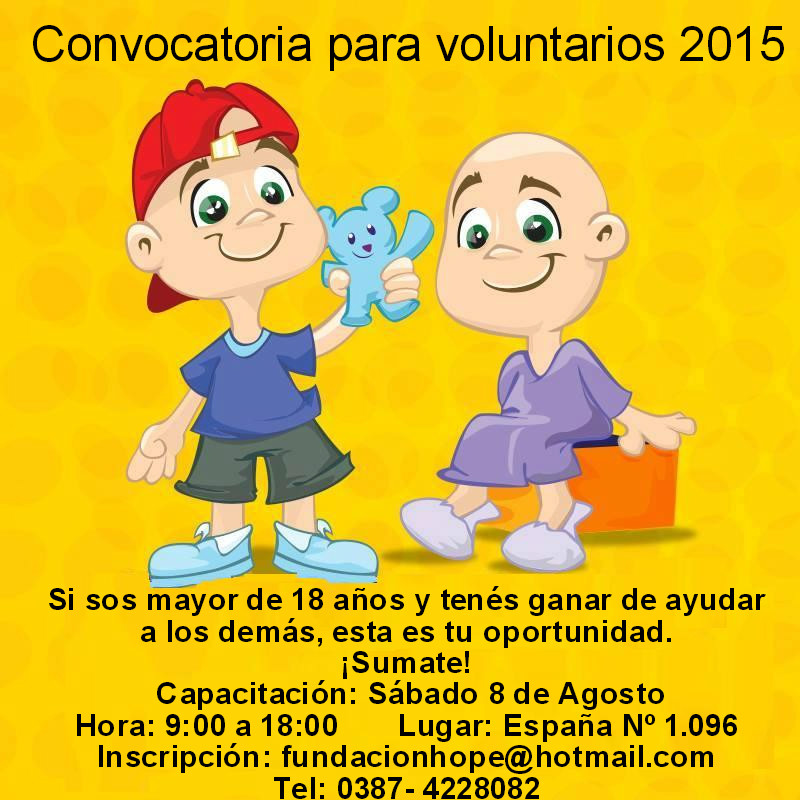 Fundación HOPe convoca a voluntarios para acciones conjuntas