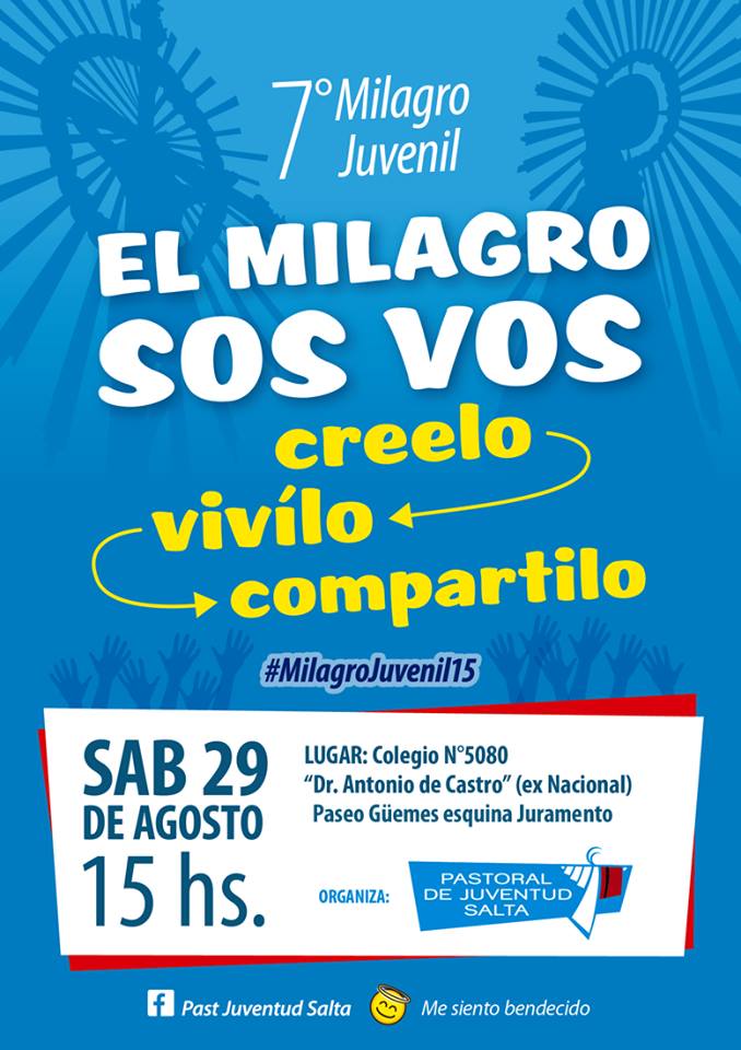 Salta se prepara para vivir la nueva edición del “Milagro Juvenil”