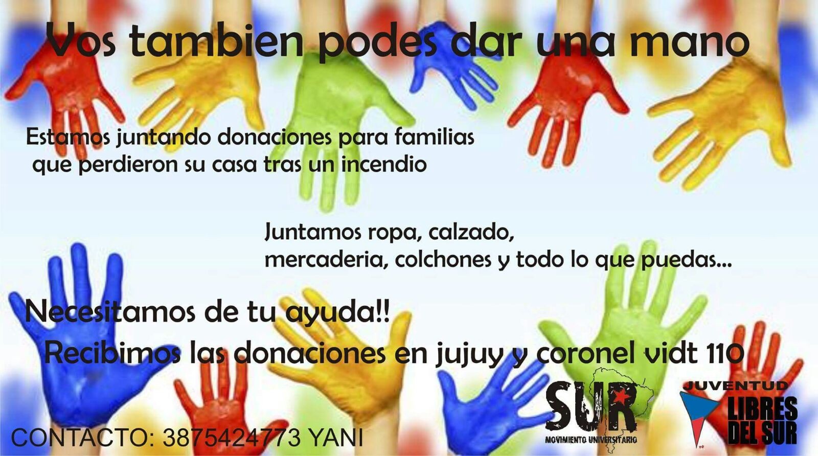 Campaña Solidaria para una familia que perdió todo tras un incendio