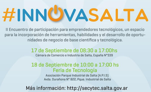 Innova Salta, el encuentro para emprendedores tecnológicos