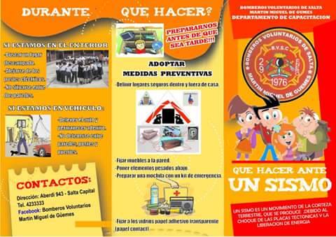 Bomberos Voluntarios capacitan sobre cómo actuar ante un sismo