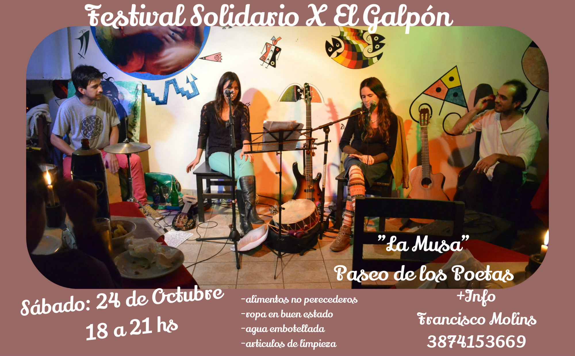 Festival Solidario para ayudar a las familias de El Galpón