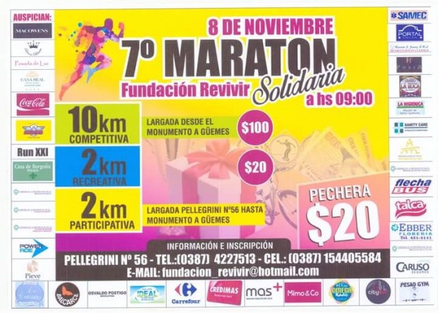 A días de la 7º Maratón Solidaria de Fundación Revivir