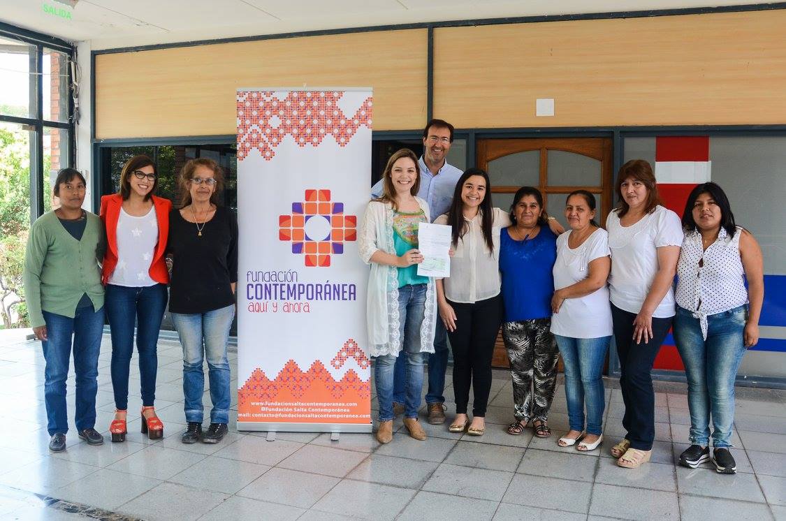 Evita Isa, entregó un aporte económico a Fundación Contempóranea