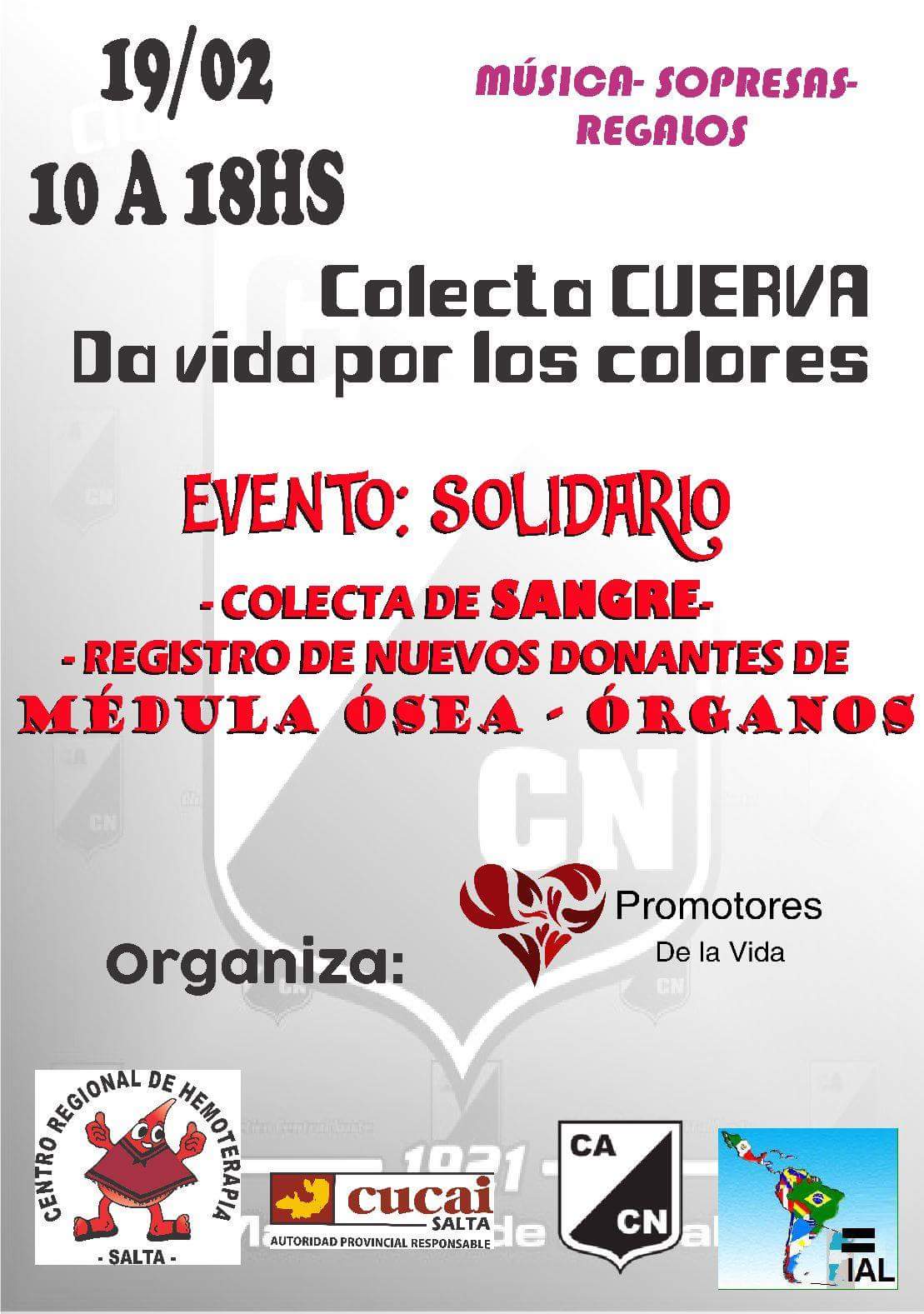 Colecta de sangre “Da vida por los colores” en el Club atlético Central Norte