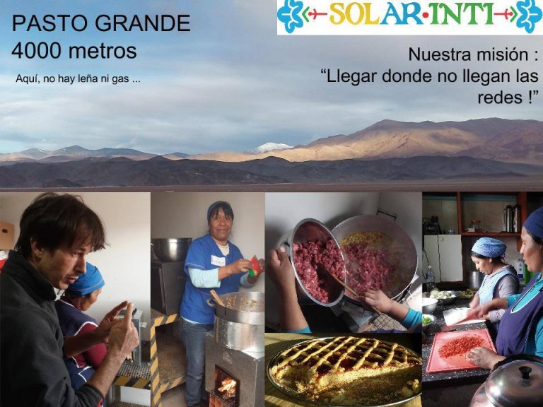 Solar Inti llevó cocinas ecológicas a pasto grande