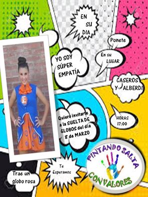 Suelta de globos por el día internacional de la mujer