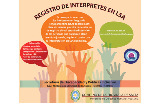Llamado a inscripción de intérpretes de lengua de señas