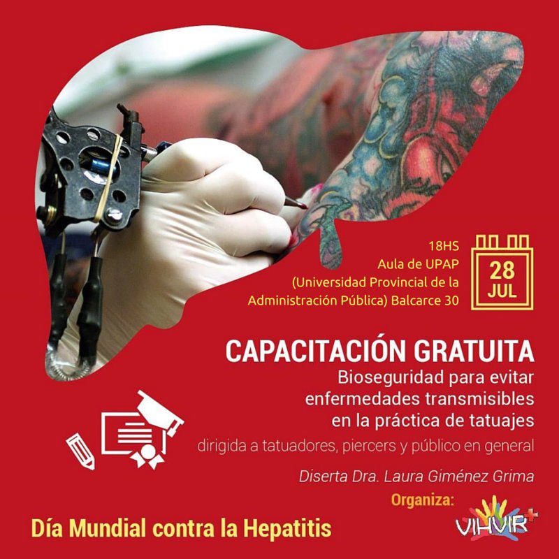 Capacitación gratuita: Bioseguridad para evitar enfermedades transmisibles en la práctica de tatuajes