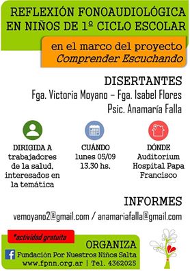 Jornada de reflexión fonoudiológica para el 1º Ciclo Escolar