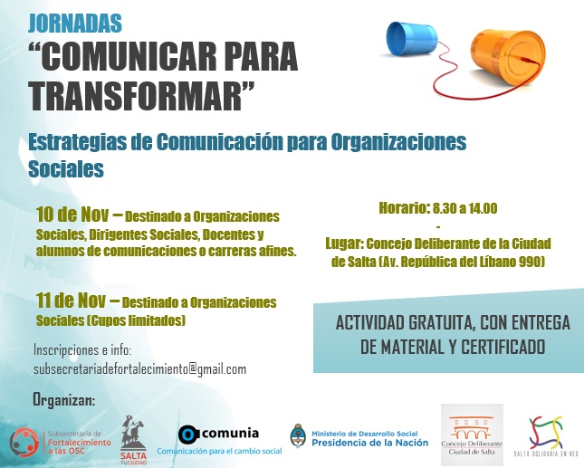 Organizaciones sociales serán capacitadas sobre estrategias de comunicación