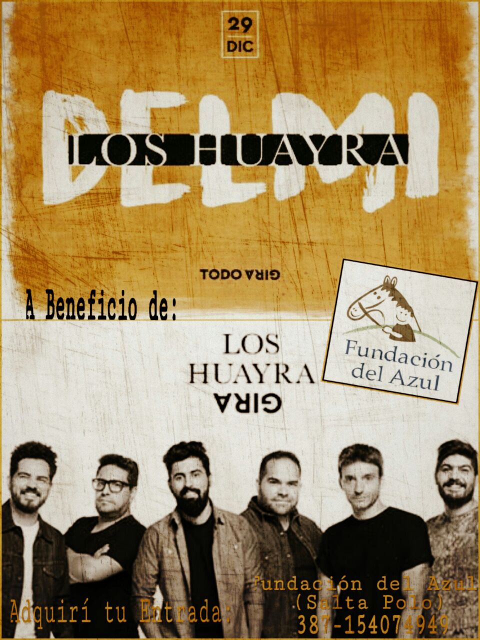 Se viene el Recital solidario de Los Huayra a beneficio de la Fundación Equinoterapia del Azul