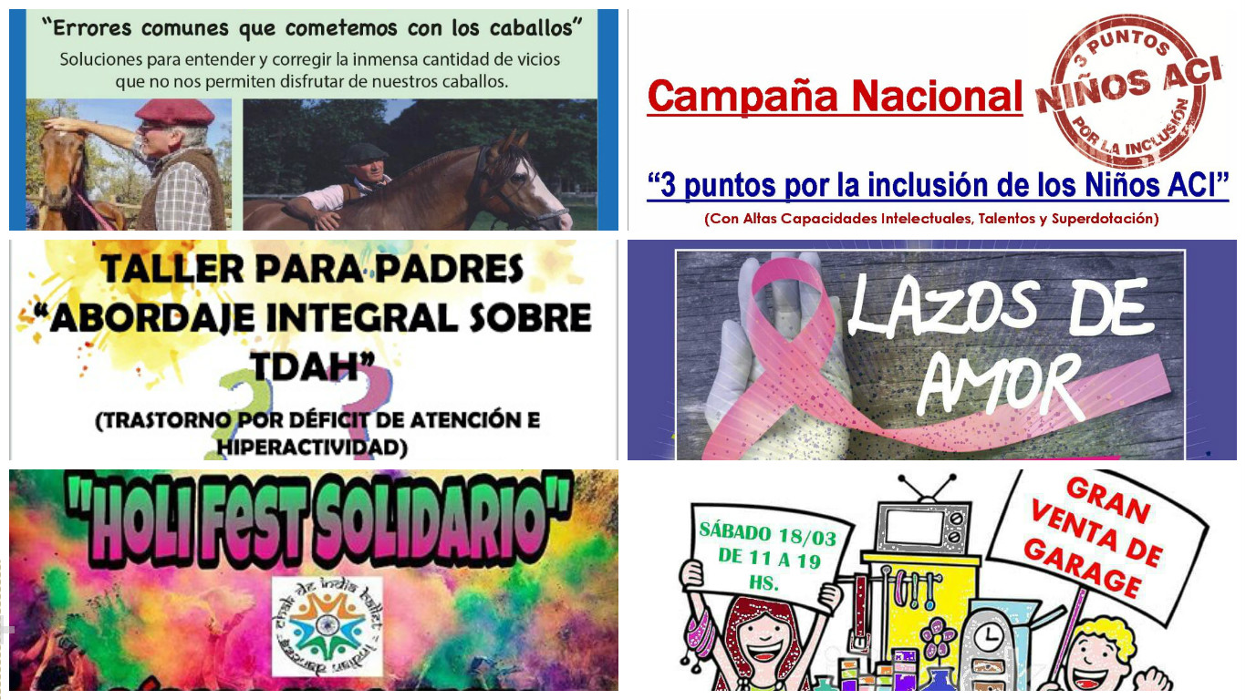 #AgendaSocial: conocé las actividades de las ONGs para este fin de semana en la ciudad