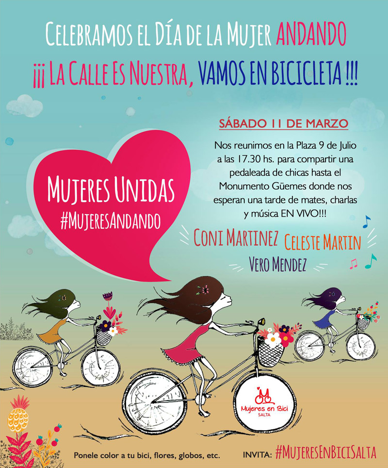 Pedaleada por el “Día de La Mujer”