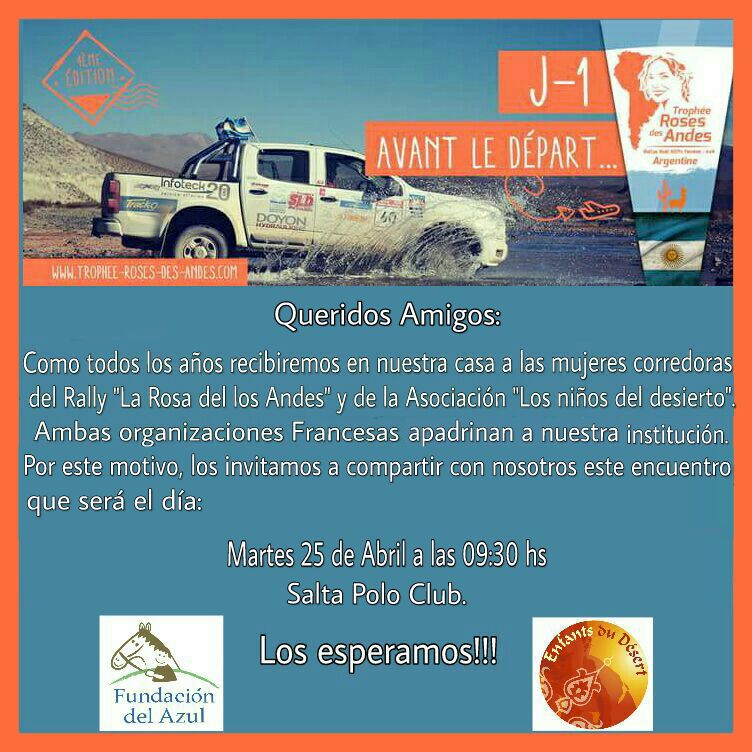 Fundación Equinoterapia del Azul recibe a las participantes del  Trophée Roses des Andes