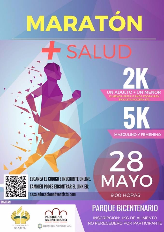 Maratón + Salud, el evento solidario se realizará en Parque Bicentenario