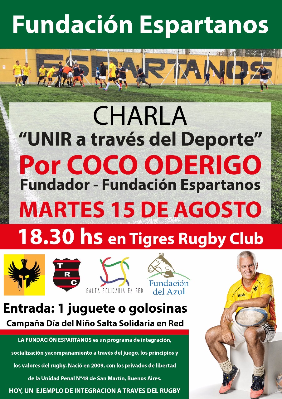 Eduardo “Coco” Oderigo  llega a Salta para hablar de solidaridad y deporte