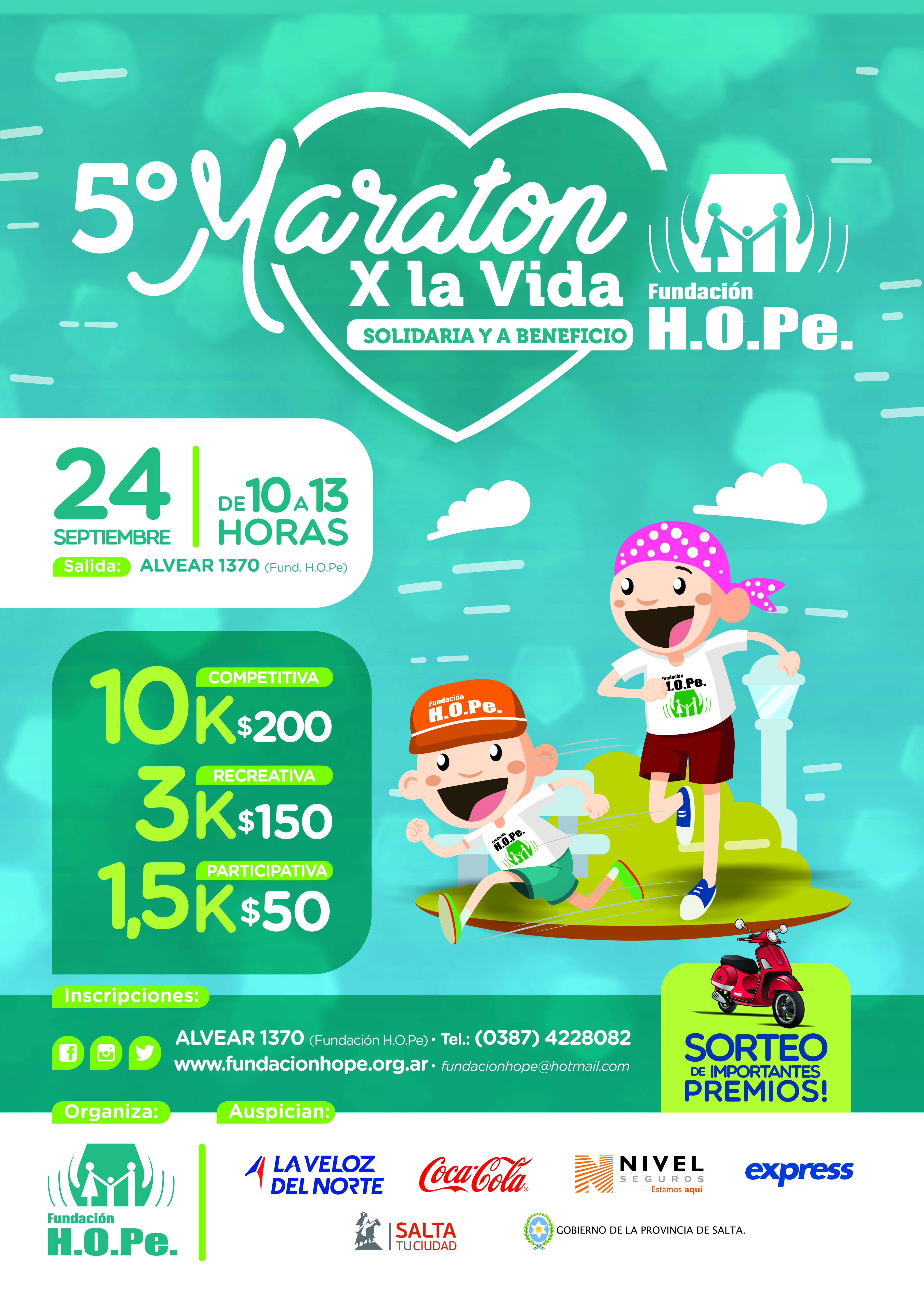Se viene la 5º edición de la Maratón Solidaria de Fundación HOPe