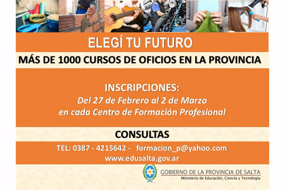 Educación 2018: ofrecen más de mil cursos de oficios gratuitos