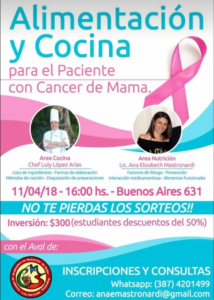 Brindan una clase de alimentación y cocina para pacientes oncológicas