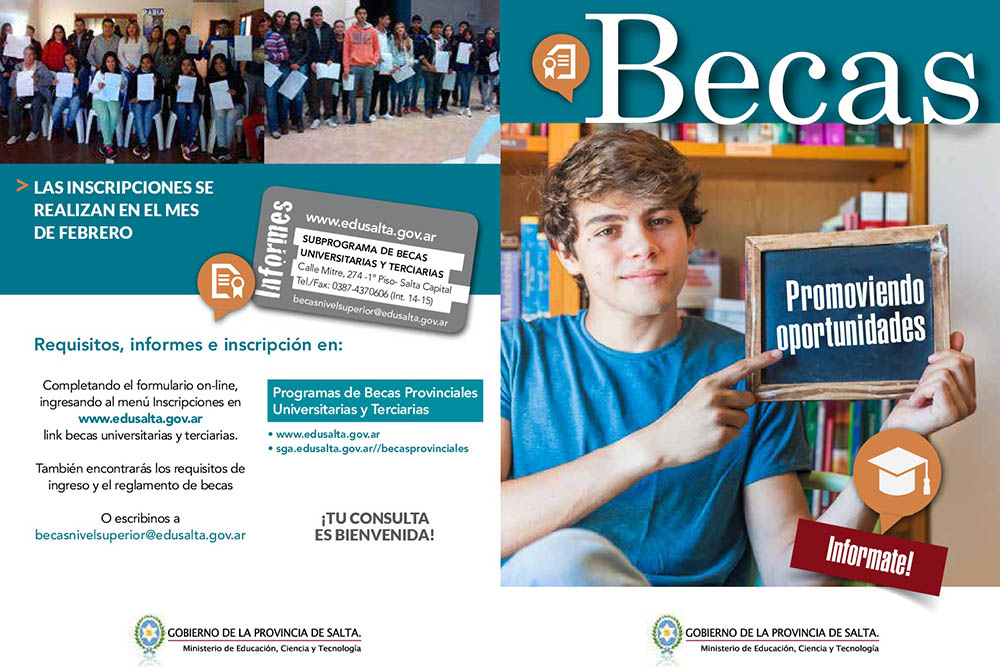 El 1 de febrero inician las inscripciones para becas universitarias y terciarias
