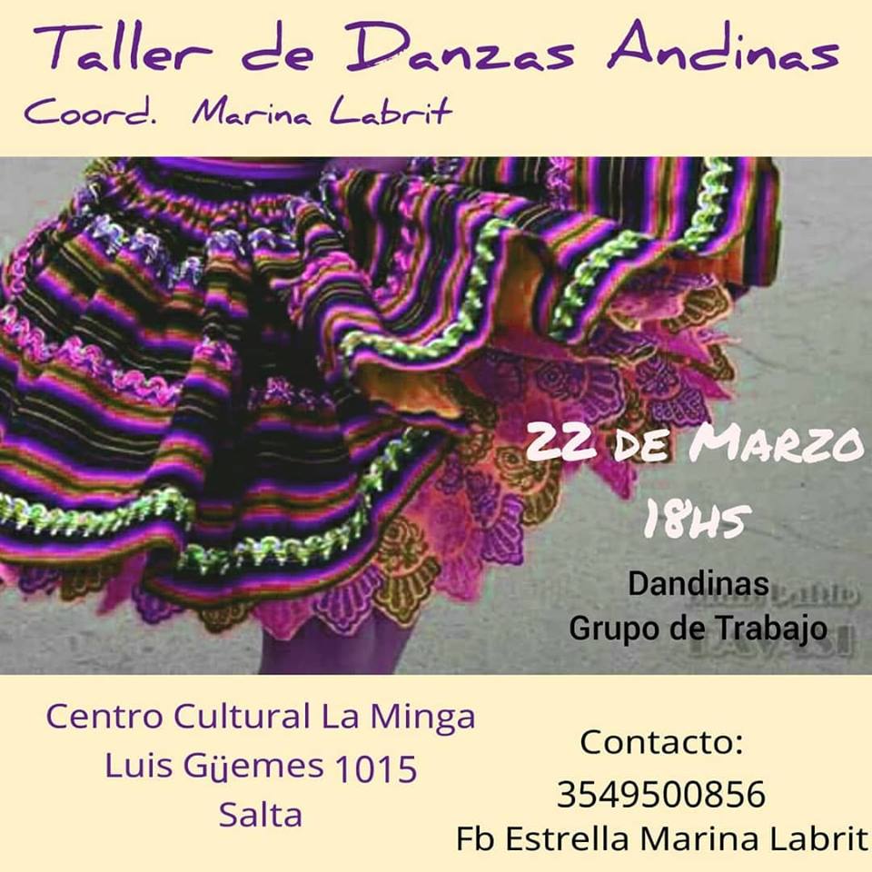 La Minga Salta brindará un taller de Danzas Andinas