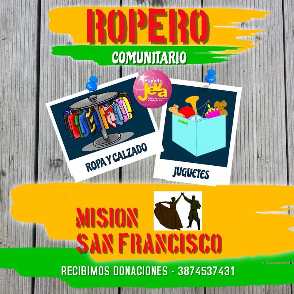 Piden colaboración para equipar el “Ropero Comunitario” de Misión San Francisco – Pichanal