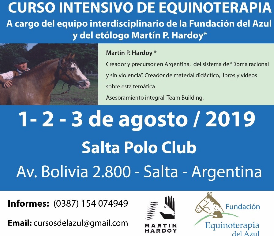Fundación Azul dará un “Curso Intensivo Teórico-Práctico de Equinoterapia”