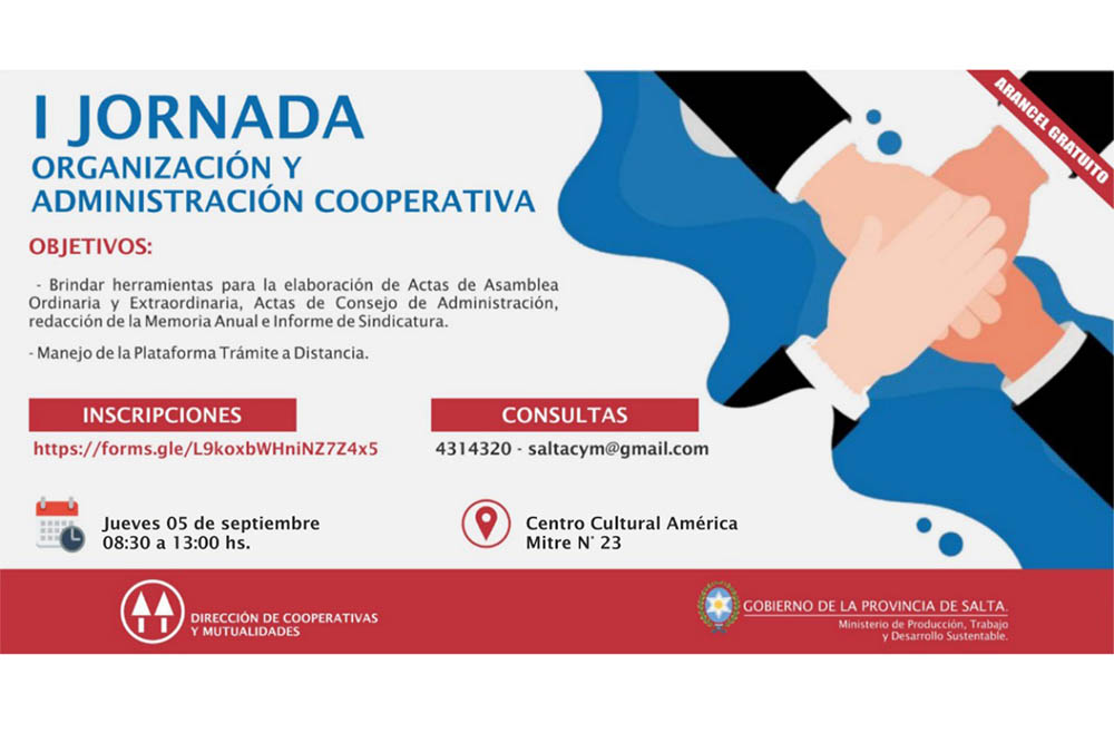 Primera Jornada de Organización y Administración Cooperativa